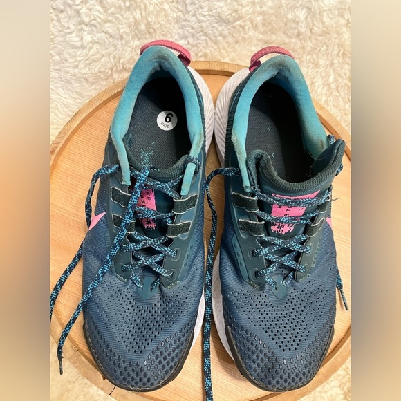 Nike Pegasus Trail 3 Women's Athletic Running Shoes Teal and Pink Size 9 - Picture 5 of 10